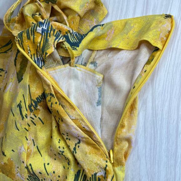 FREE PEOPLE Nellie Maxi Dress Abstract Strappy Back Romantic Beachy Size Small - Picture 14 of 16